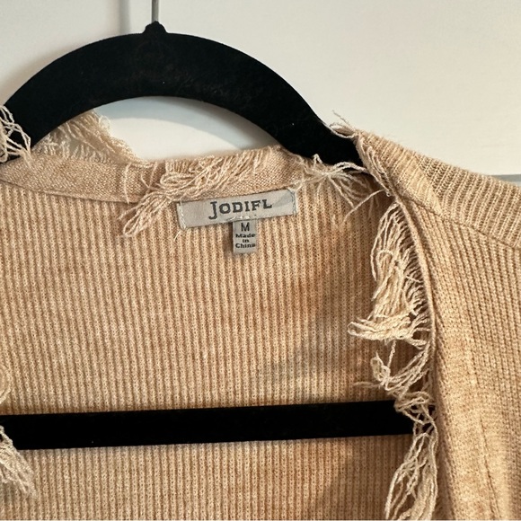 JODIFL Tan Long Cardigan Sweater - Picture 2 of 4